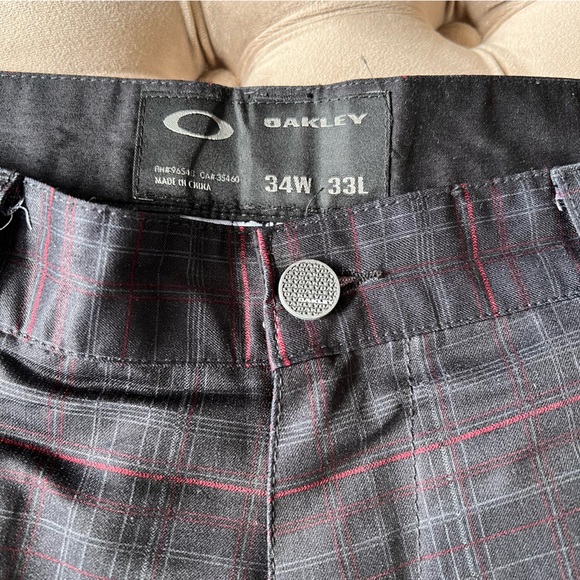 Oakley Men’s Plaid Dri-Fit Tour Performance Golf Pants Size 34x33 - Picture 4 of 8
